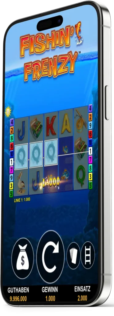 fishin' frenzy merkur app